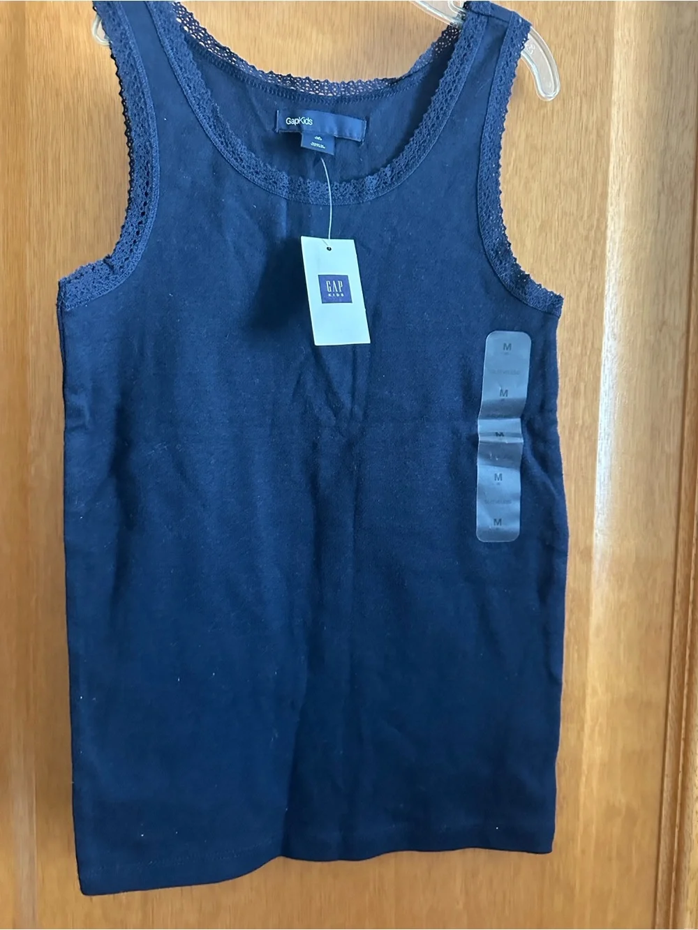 GAP Blue & White Striped One-Piece Swimsuit with Coral Straps